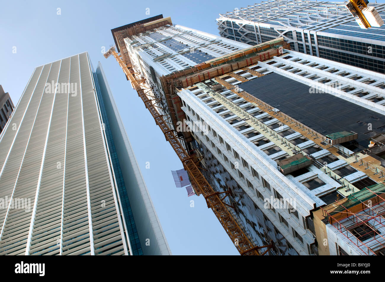 Grattacieli sito in costruzione a Dubai Foto Stock