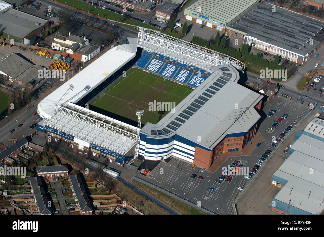 Vista aerea del West Bromwich Albion Football Club biancospini Stadium Foto Stock
