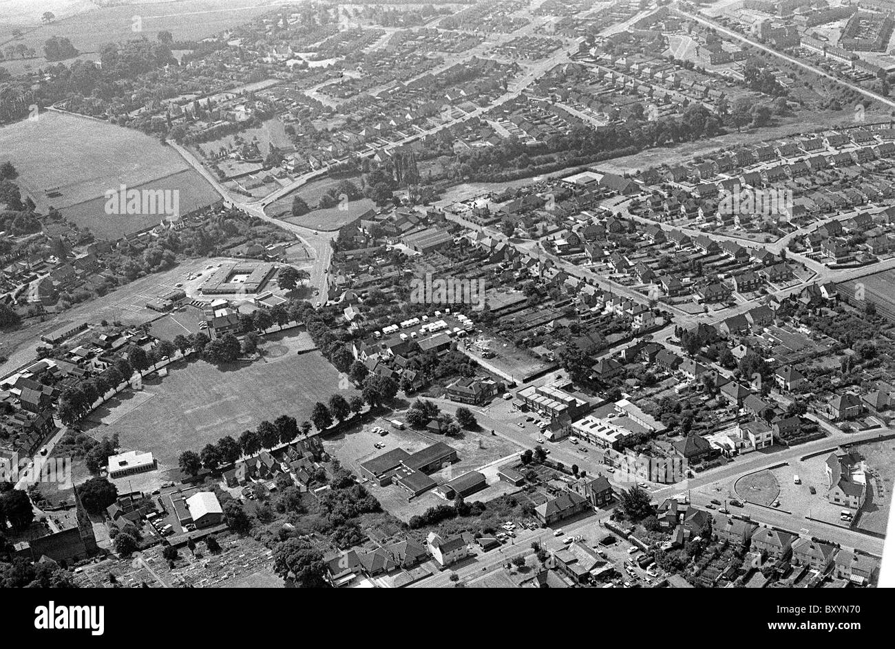 Vista aerea del Wombourne in South Staffordshire Regno Unito 1969 Foto Stock