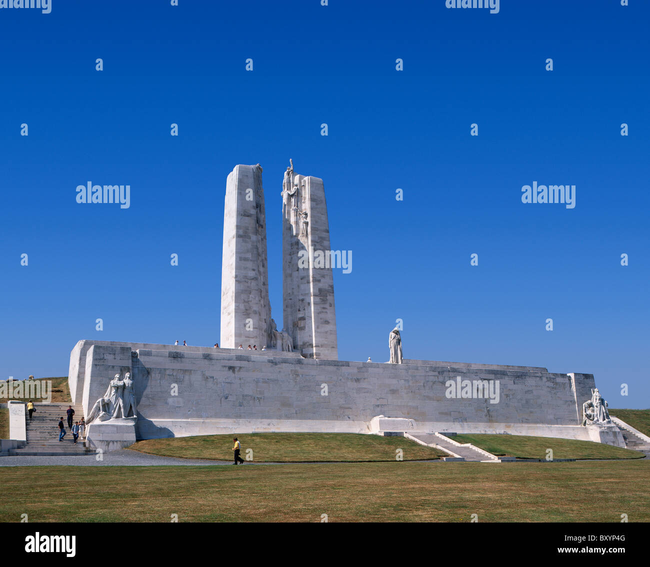 Il Canadian National War Memorial, Vimy Ridge, Pas de Calais, Francia Foto Stock