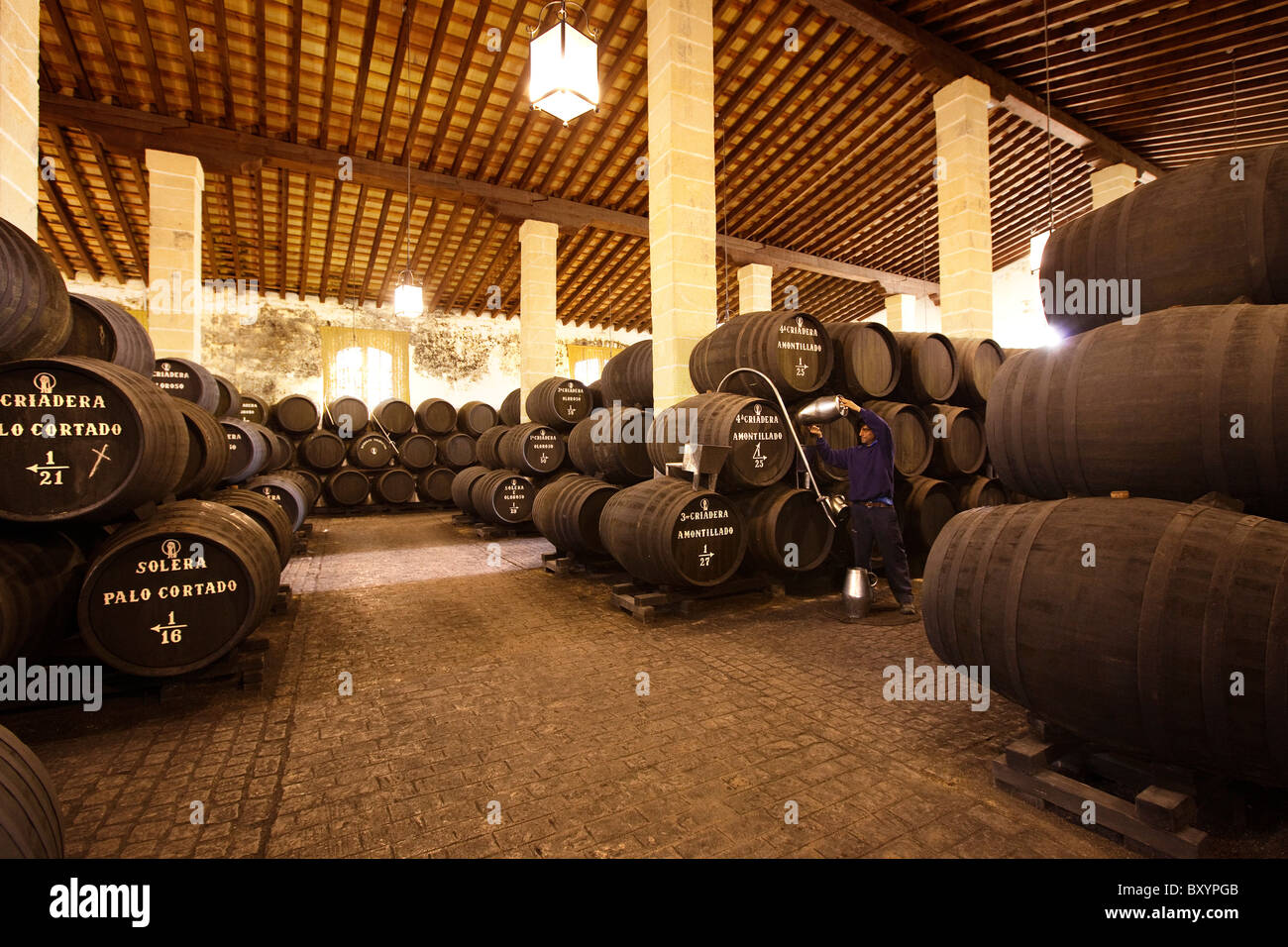 Bodegas Tradicion Jerez de la Frontera Cádiz Andalucía España cantina Andalusia Spagna Foto Stock