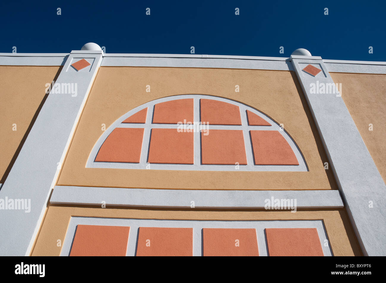 Architettura modernistica Gainesville Florida shopping centre Foto Stock