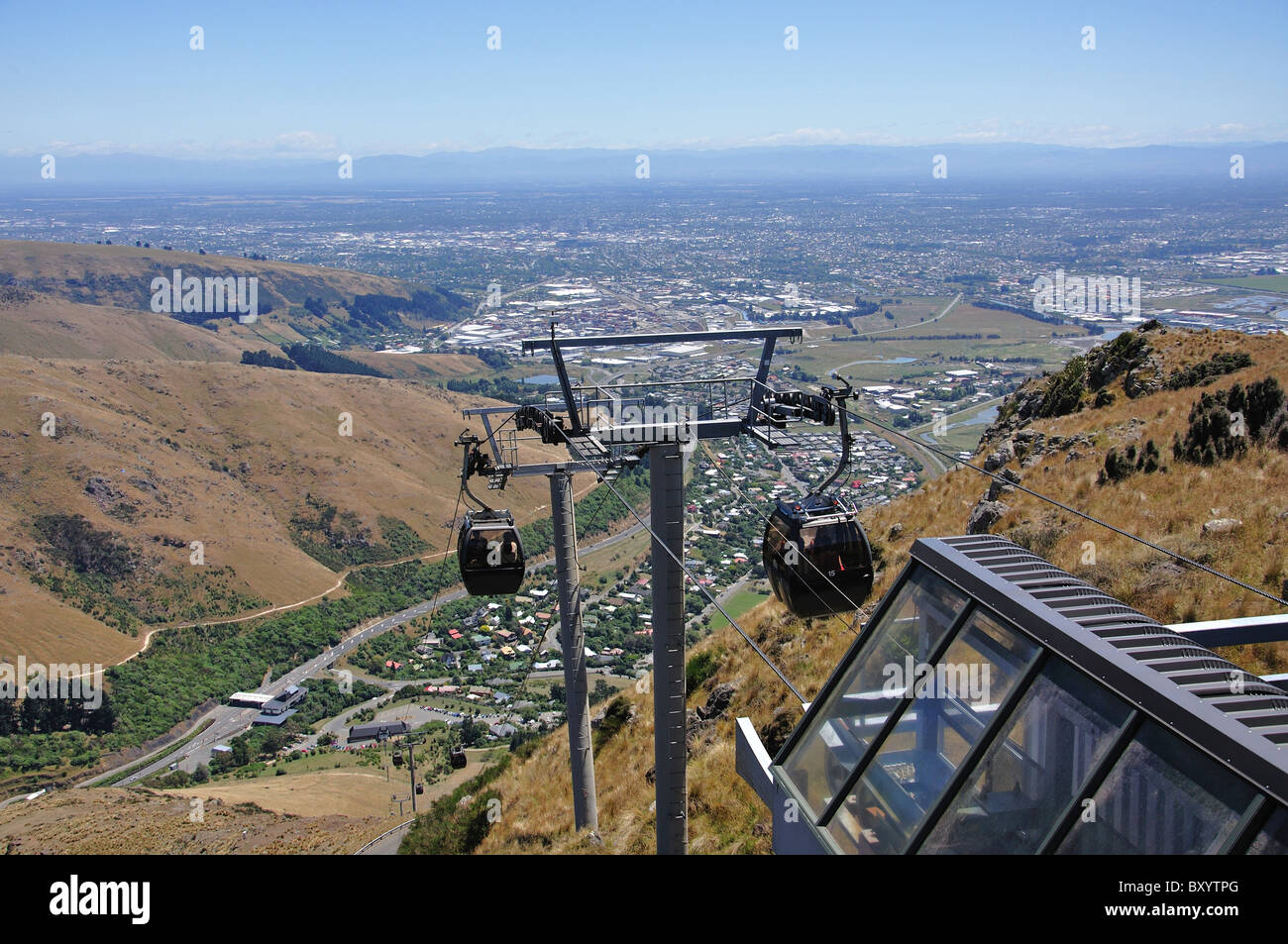 Christchurch Gondola, briglia Strada, Heathcote Valley, Christchurch, Canterbury, Isola del Sud, Nuova Zelanda Foto Stock