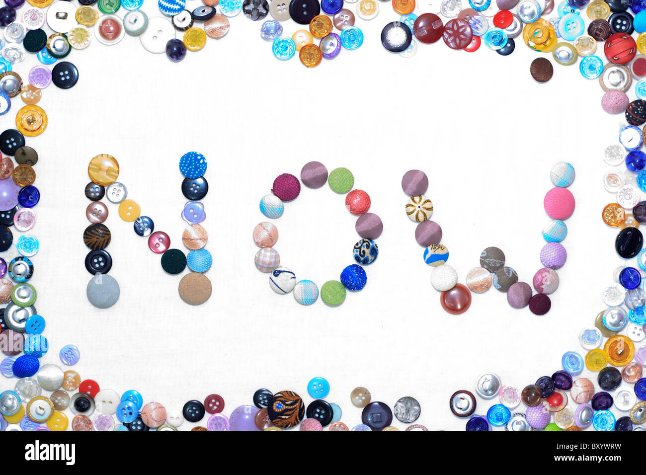 Ora la lettera di pulsanti Foto Stock