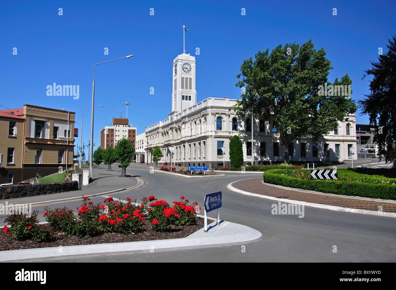 Timaru District edificio del Consiglio King George Place, Timaru, Canterbury sud, regione di Canterbury, Isola del Sud, Nuova Zelanda Foto Stock