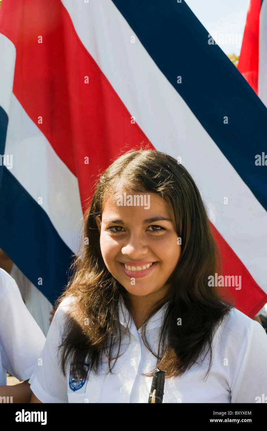 Giorno di indipendenza Parade Valle Centrale Costa Rica Foto Stock