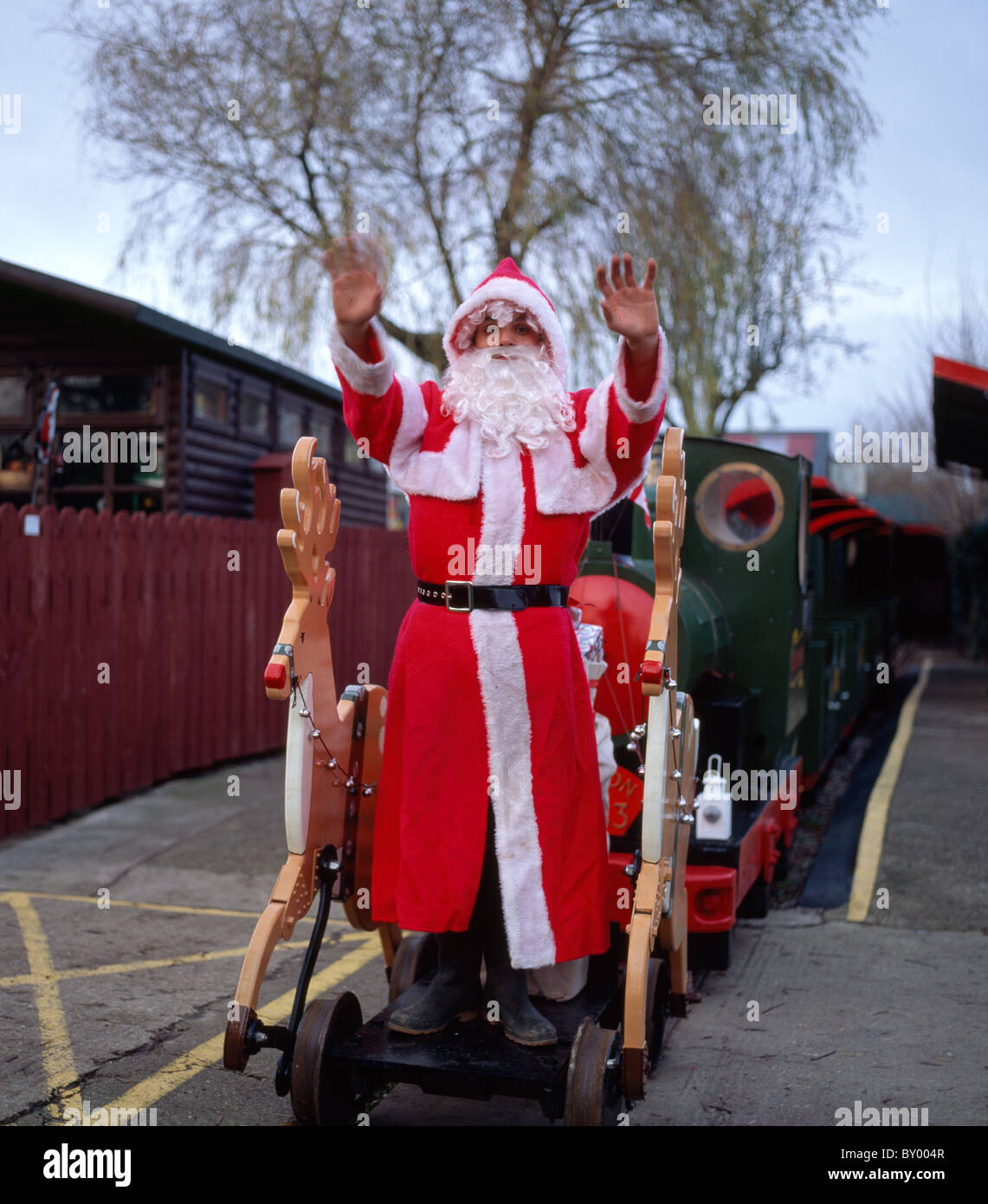 Santa Claus Babbo Natale in Inghilterra in Gran Bretagna nel Regno Unito Regno Unito. Foto Stock