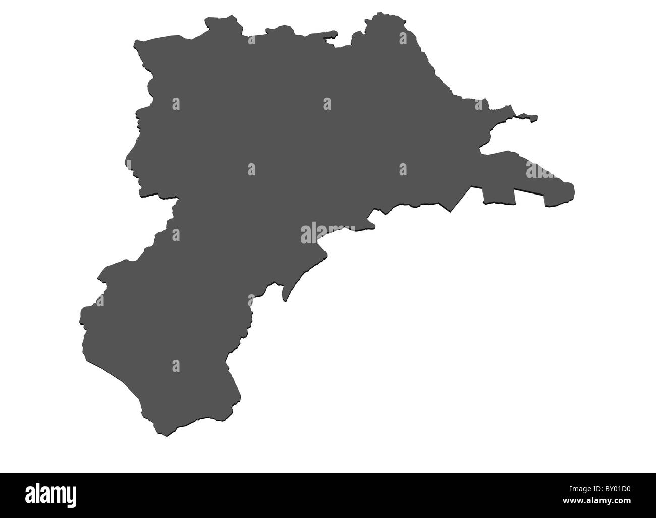 Mappa di isolato di Lucerna - Svizzera Foto Stock