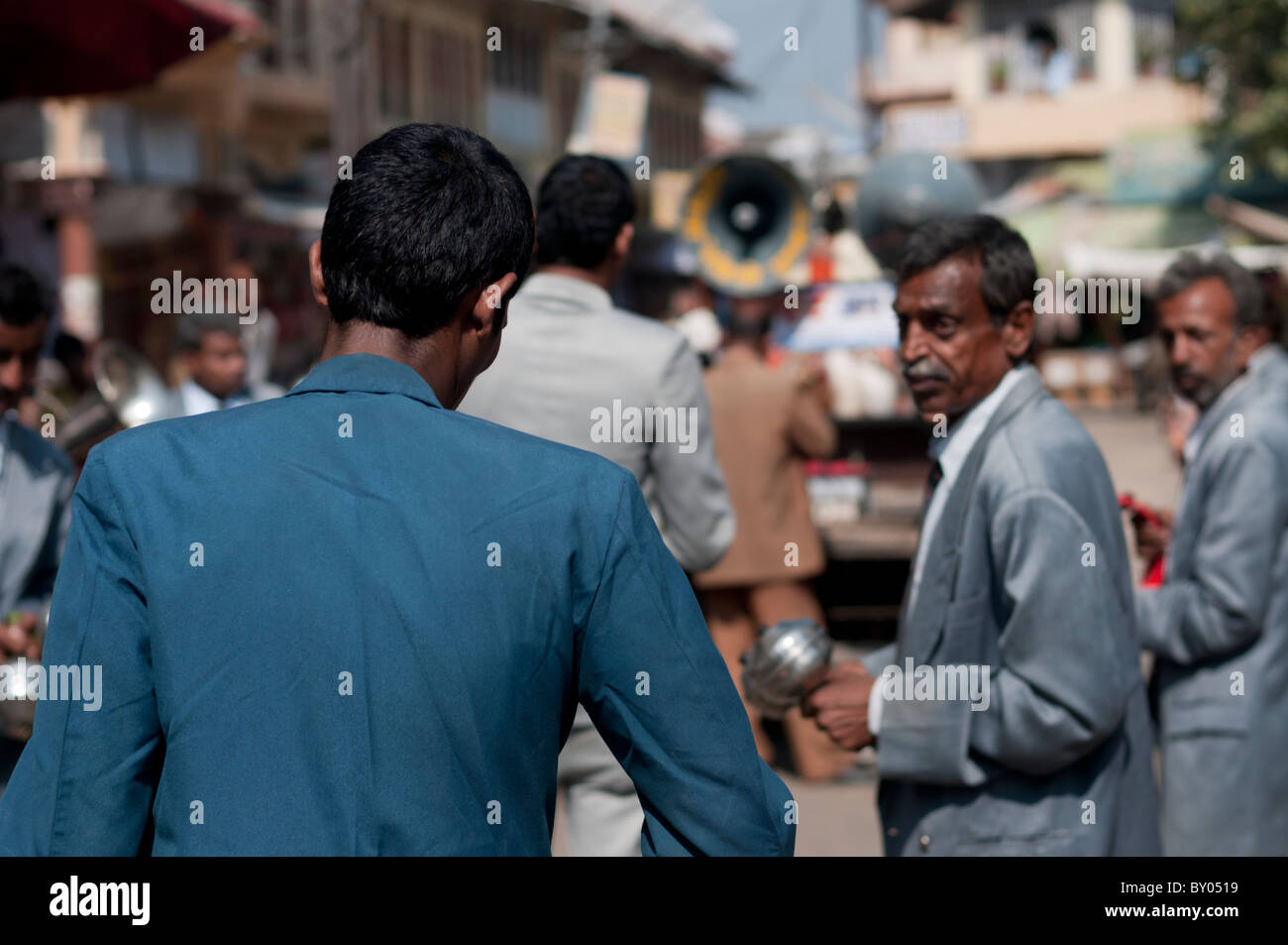 Pushkar Street Processione Foto Stock