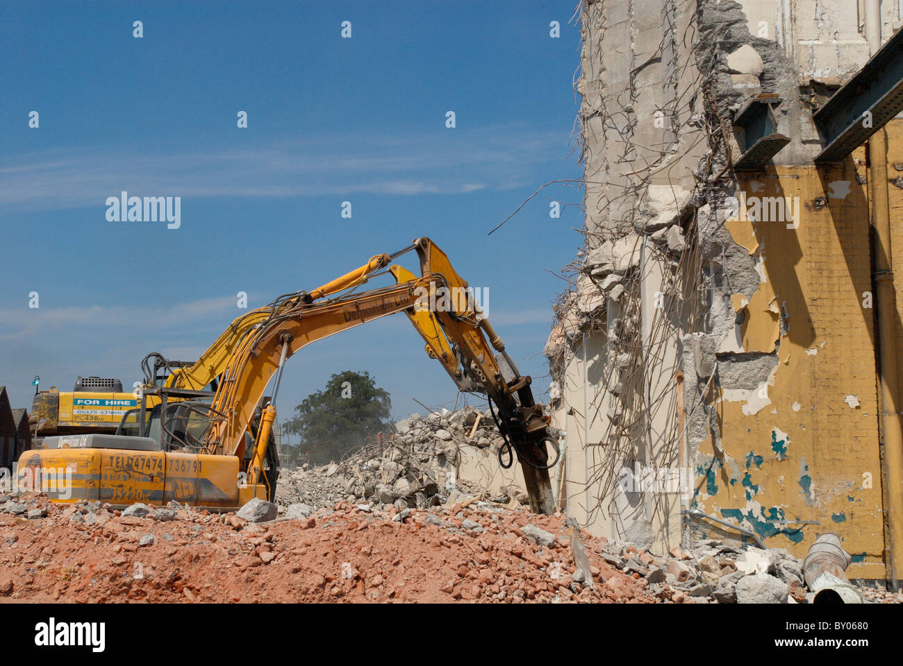 Lavori di demolizione per il nuovo sviluppo della Marina IPSWICH REGNO UNITO Foto Stock