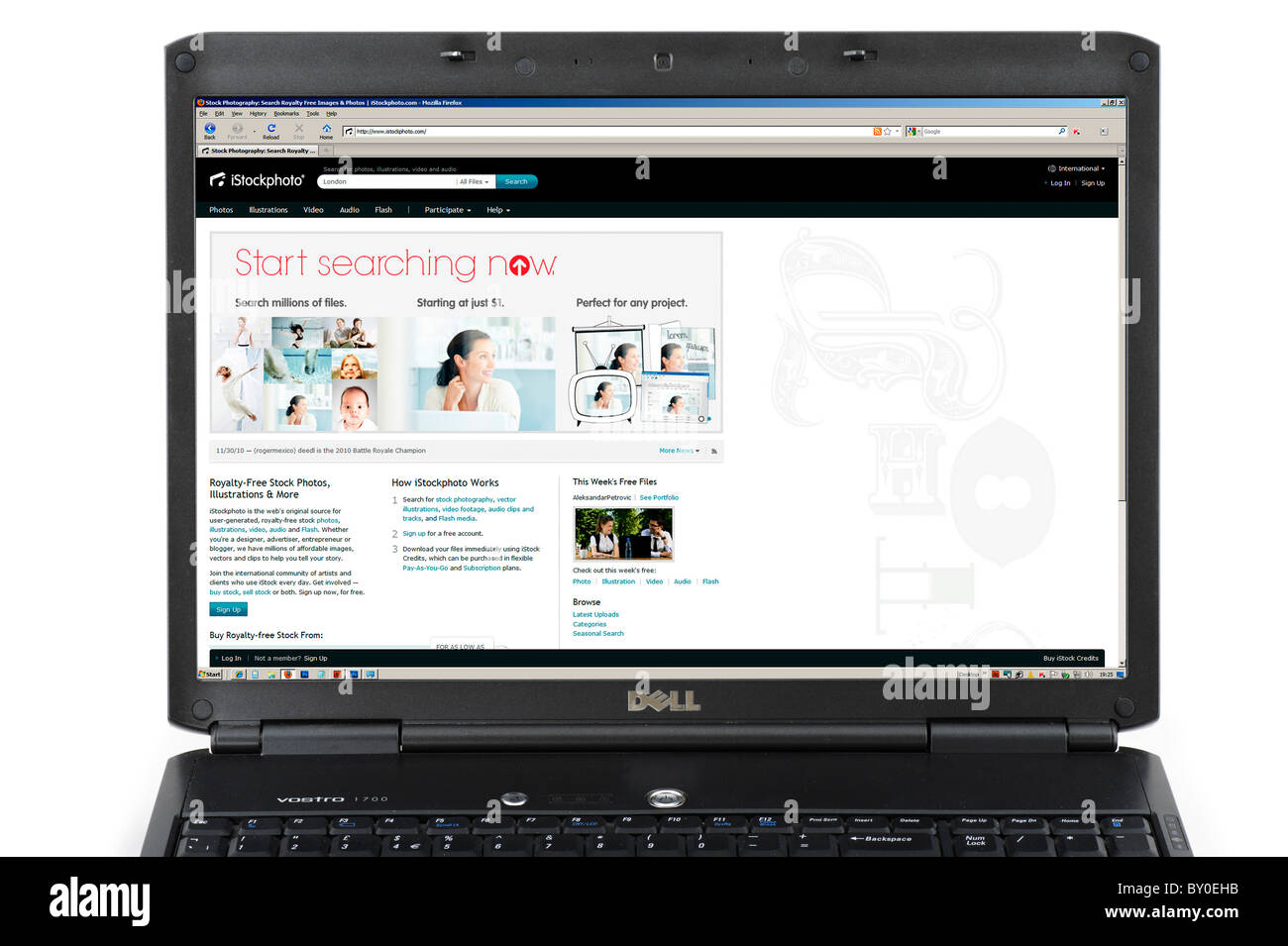 La ricerca di immagini online su iStockphoto microstock website, REGNO UNITO Foto Stock