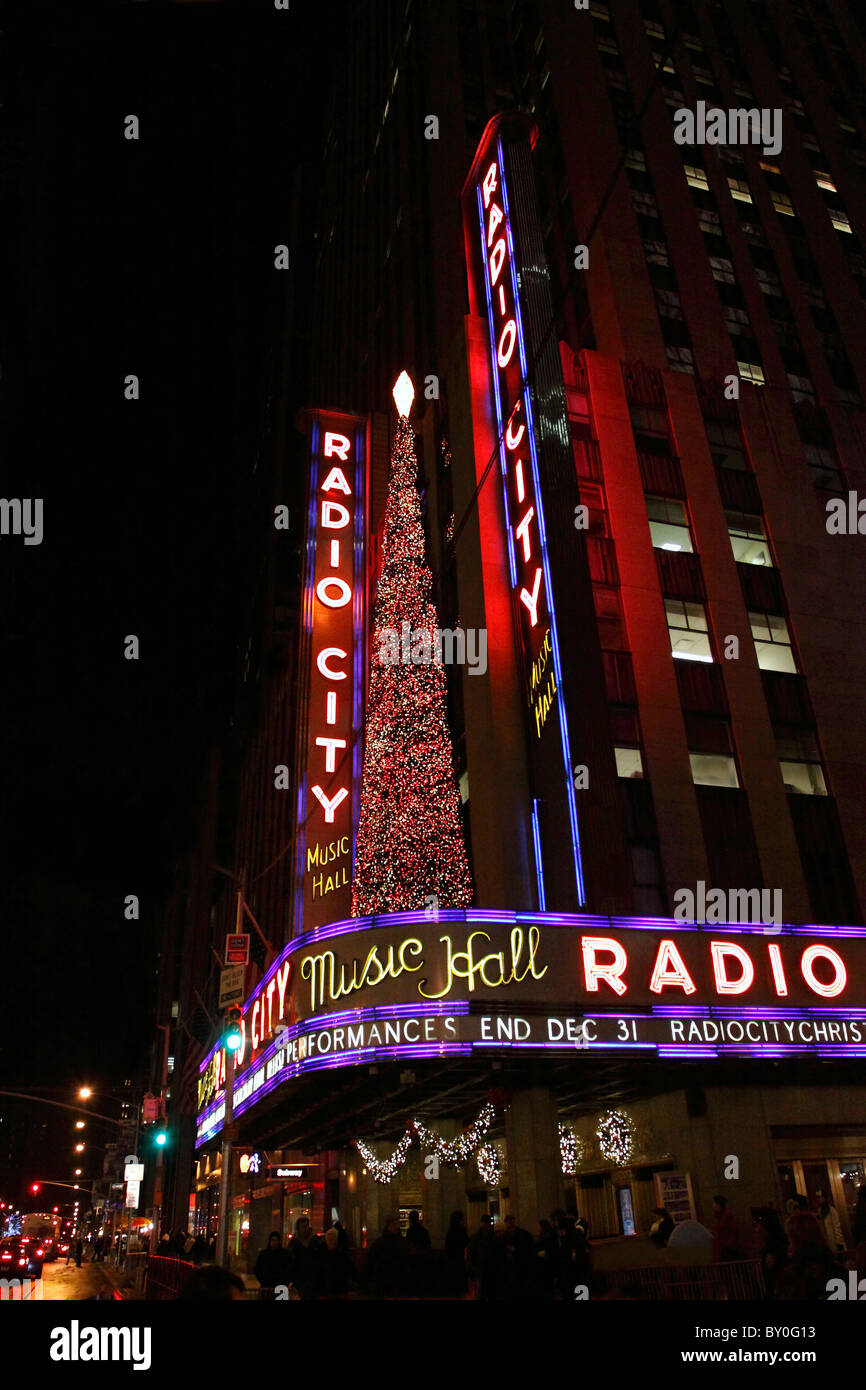 Radio City Music Hall, Manhattan New York City Foto Stock