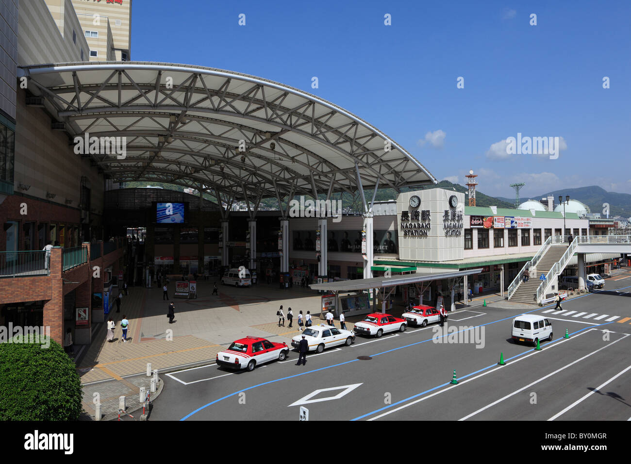 Alla stazione di Nagasaki, di Nagasaki, Nagasaki, Giappone Foto Stock