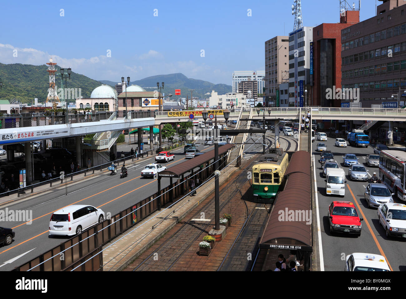 Alla stazione di Nagasaki, di Nagasaki, Nagasaki, Giappone Foto Stock