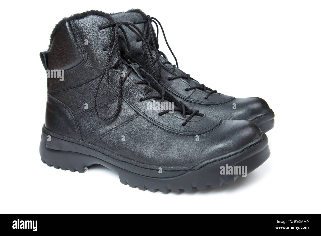 Le Forze Speciali stivali dell'isolato su bianco. Foto Stock