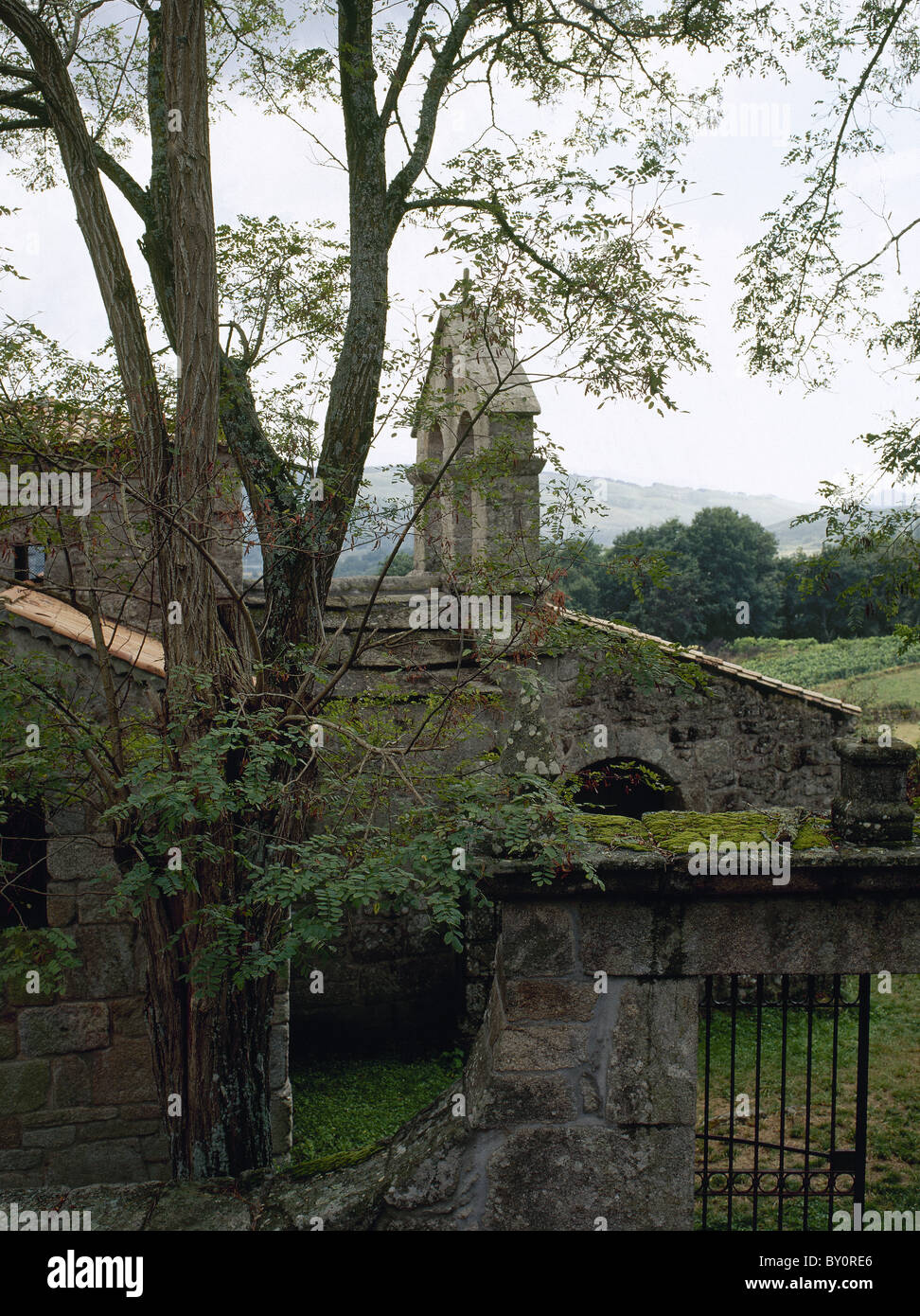 Spagna. La Galizia. Bande. Visigoth chiesa di Santa Comba. Settimo secolo. Provincia di Orense. Foto Stock