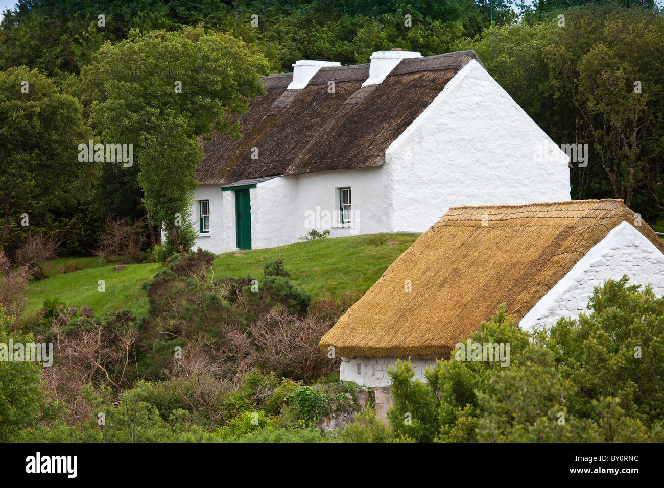 Cottage home di Patrick Pearse, irlandese leader ribelle, ora un monumento nazionale vicino a Ros Muc, Connemara, nella contea di Galway, Irlanda Foto Stock