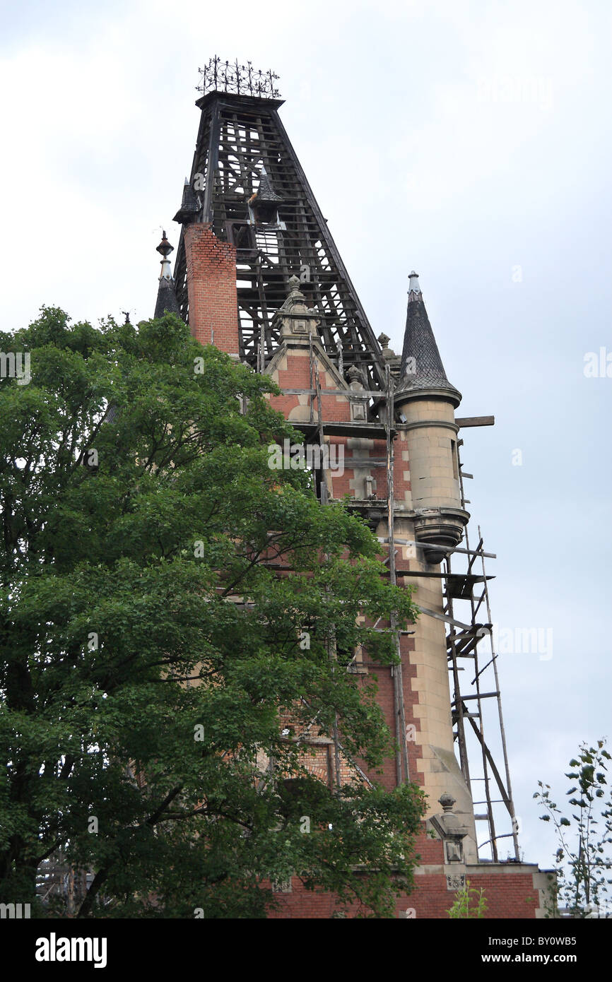 Zamek Bobrow, Bassa Slesia, Polonia. Foto Stock