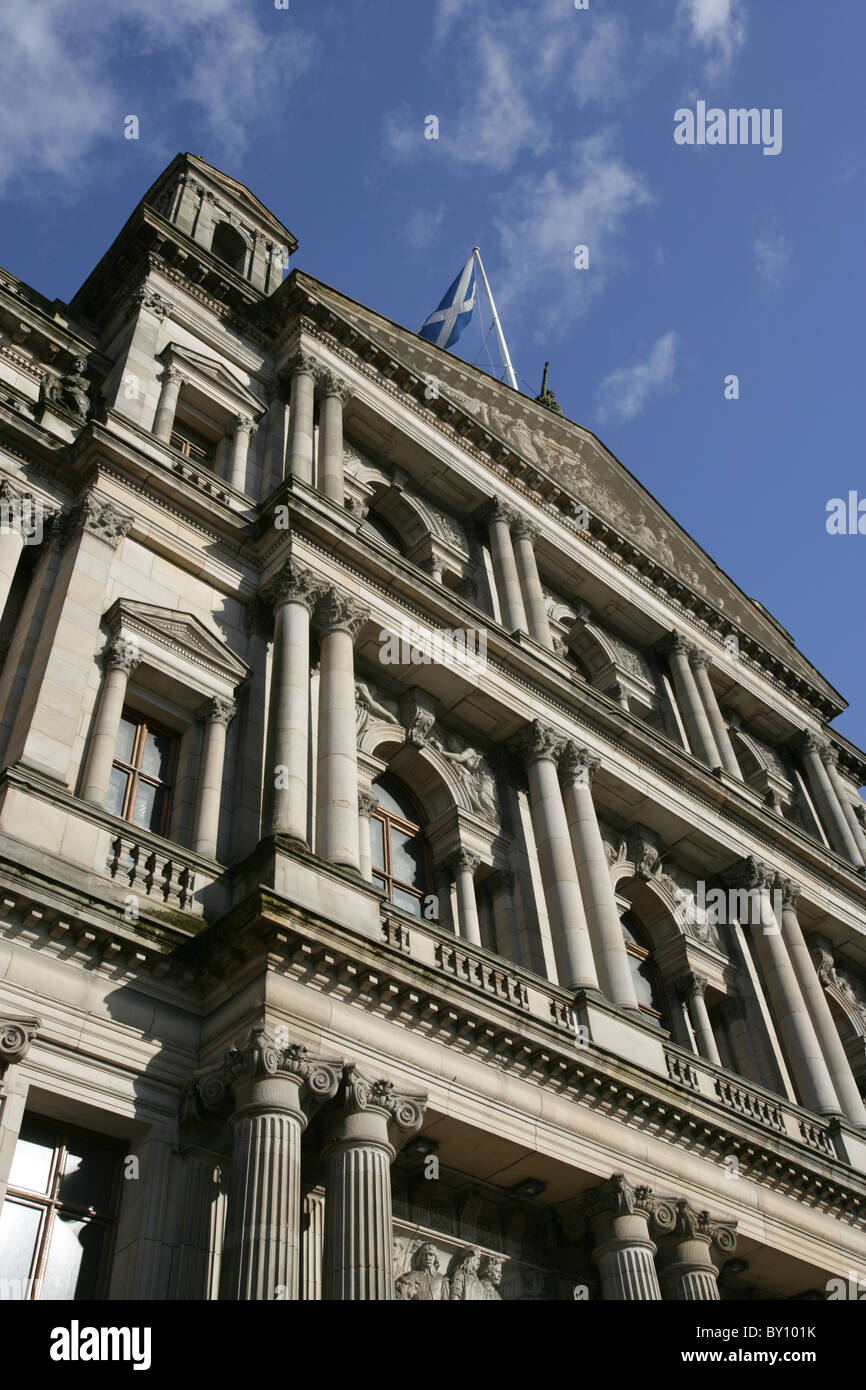 Città di Glasgow, Scozia. Il giovane William costruito City Chambers è casa di Glasgow City Council e il Lord Provost di Glasgow Foto Stock