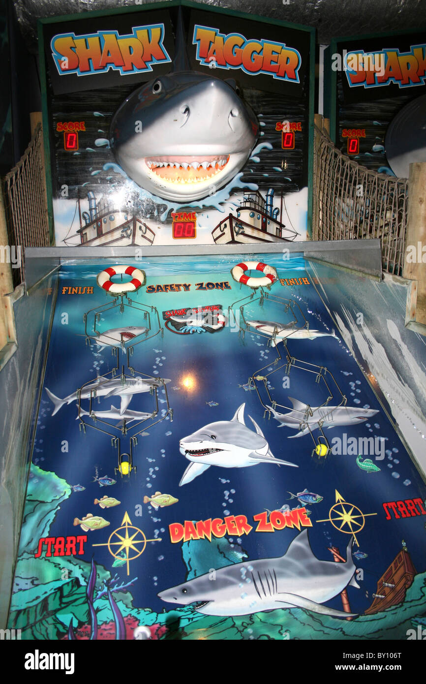 Shark Tagger Arcade Game Foto Stock