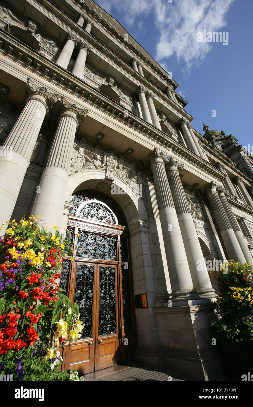 Città di Glasgow, Scozia. Il giovane William costruito City Chambers è casa di Glasgow City Council e il Lord Provost di Glasgow Foto Stock