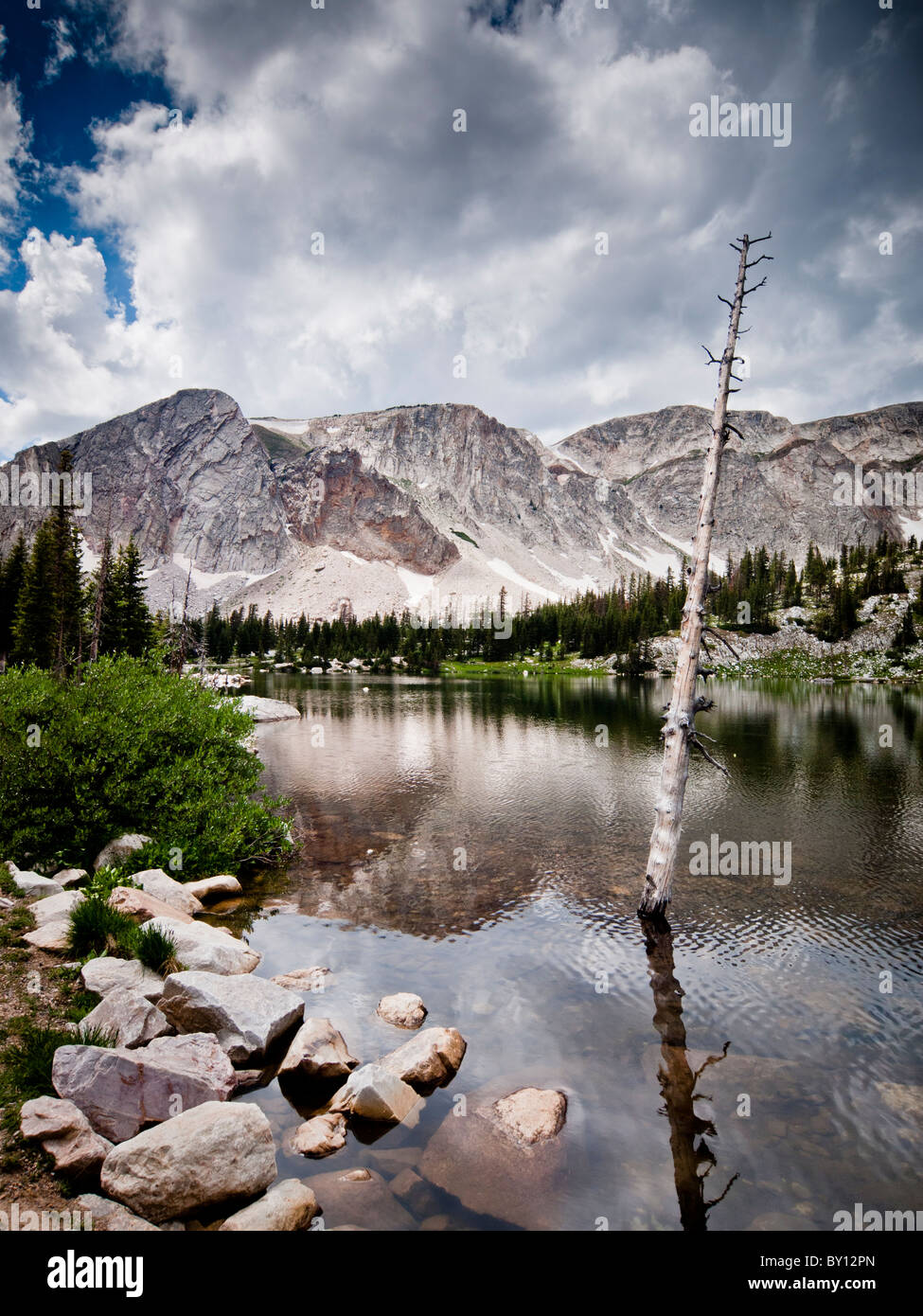 Mirror Lake, Medicine Bow Mountain National Forest, Wyoming parco nazionale Foto Stock