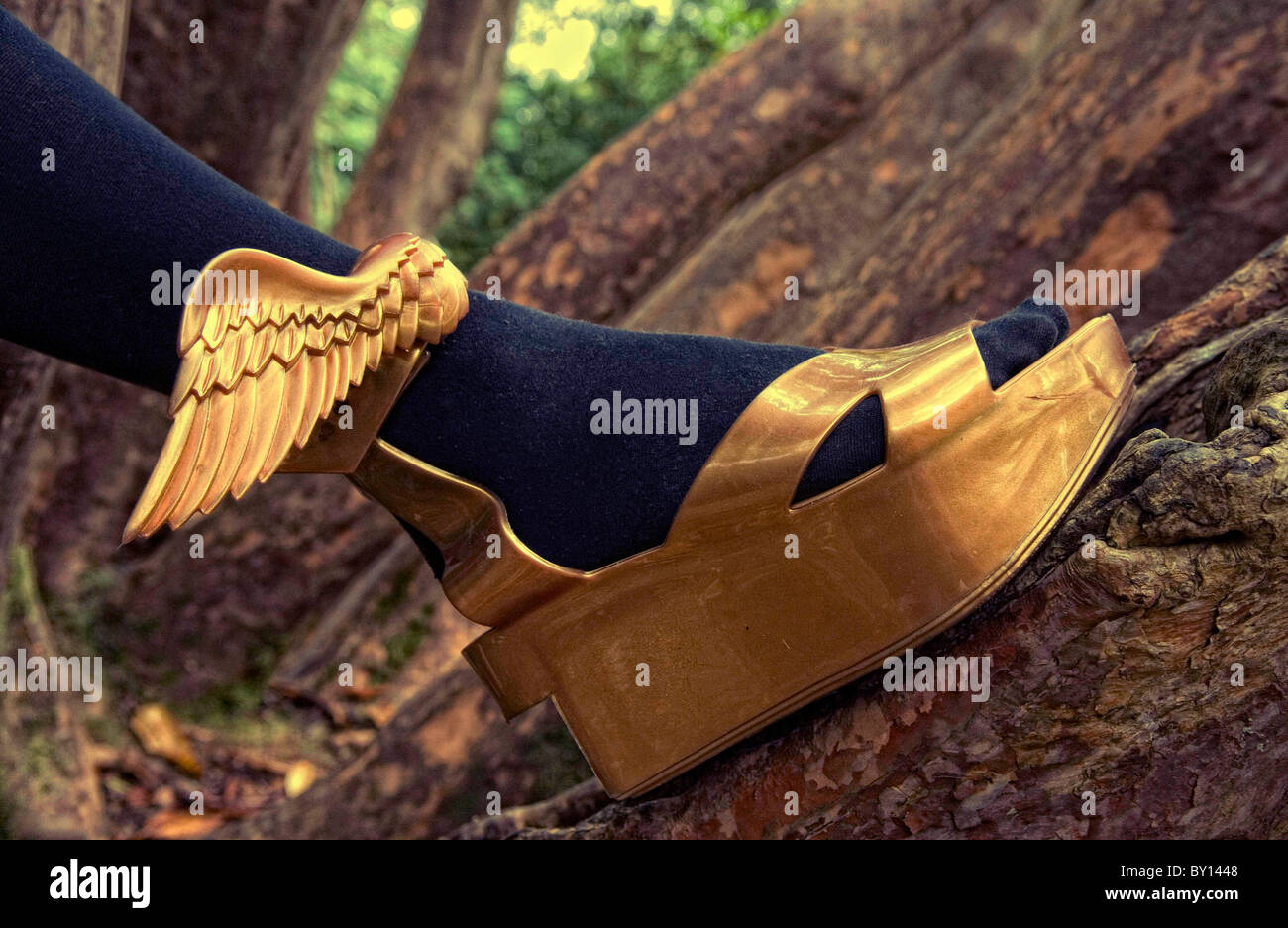 Alato insolita Vivienne Westwood Shoes circa 2010. Foto Stock