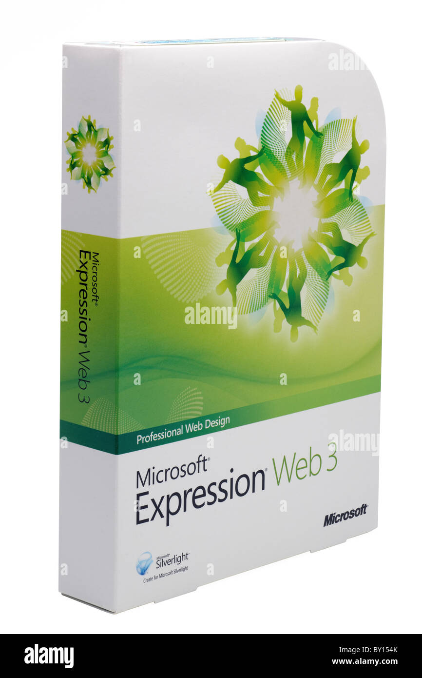 Software confezionato in Microsoft Expression Web 3. Solo uso editoriale Foto Stock