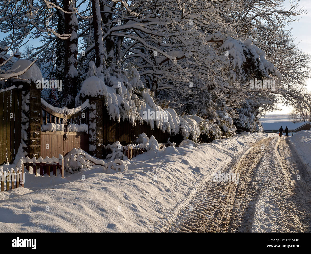 Scena invernale in Goathland Foto Stock