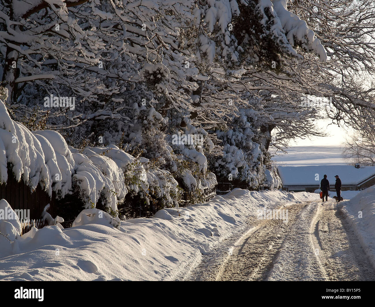 Scena invernale in Goathland Foto Stock