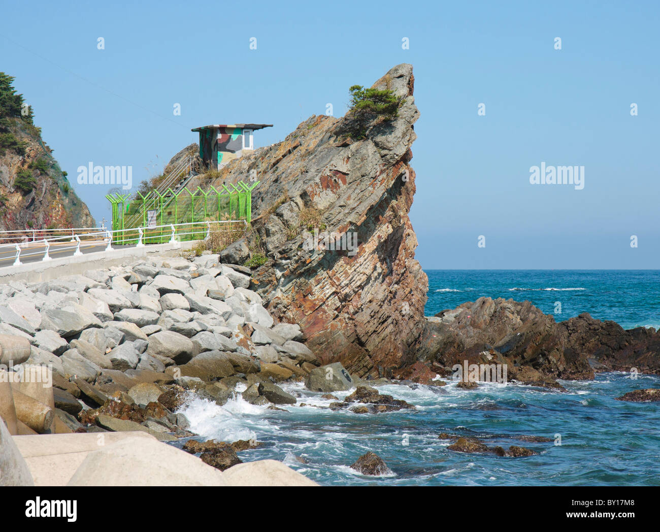 Sud coreano militari costiere lookout tower Foto Stock