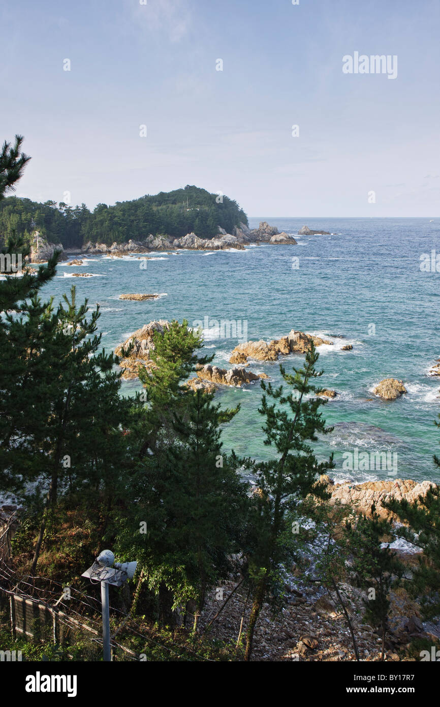 Villaggio Galnam costa, Corea del Sud (verticale) Foto Stock