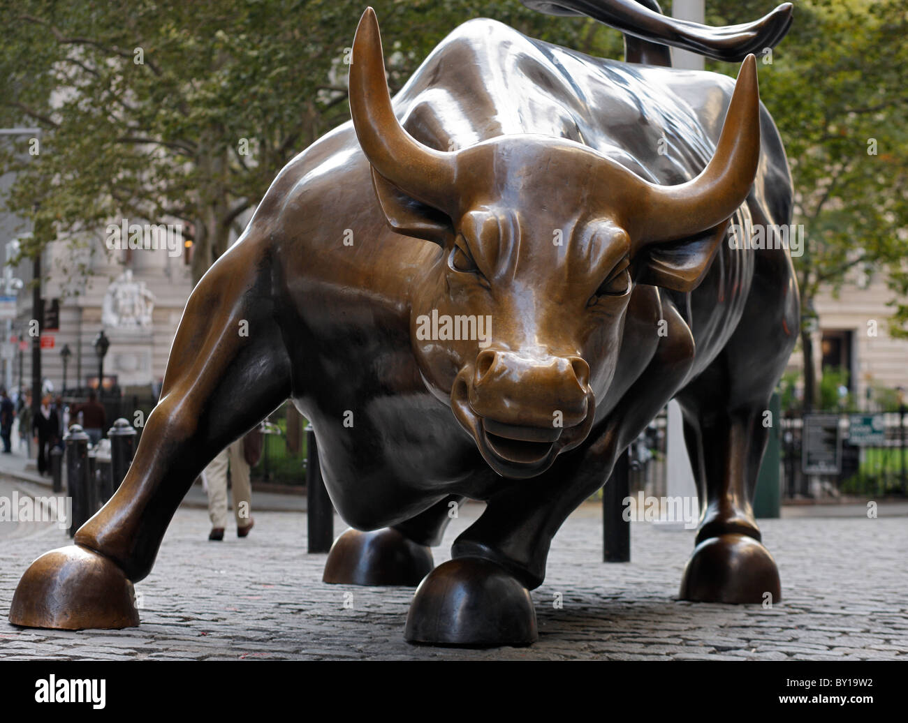 La ricarica Bull, New York City, Stati Uniti d'America Foto Stock
