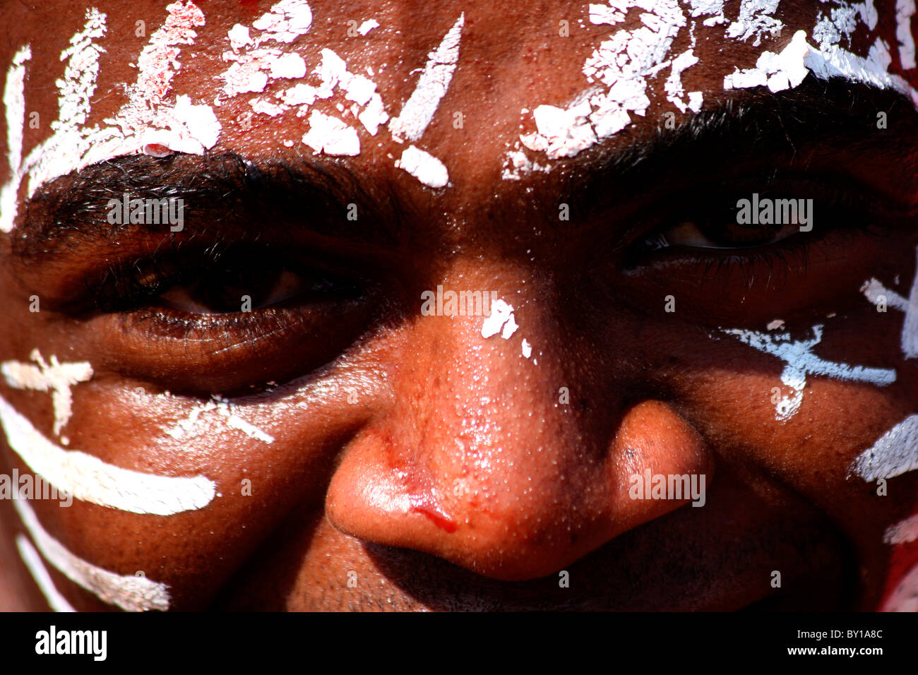 Body paint - siddi tribù di Gujarat, India Foto Stock