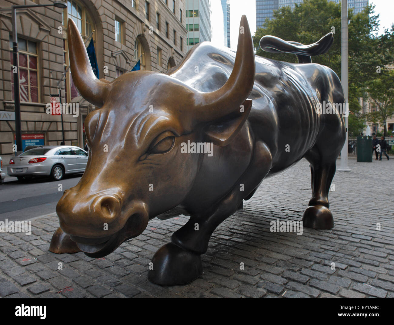La ricarica Bull, New York City, Stati Uniti d'America Foto Stock