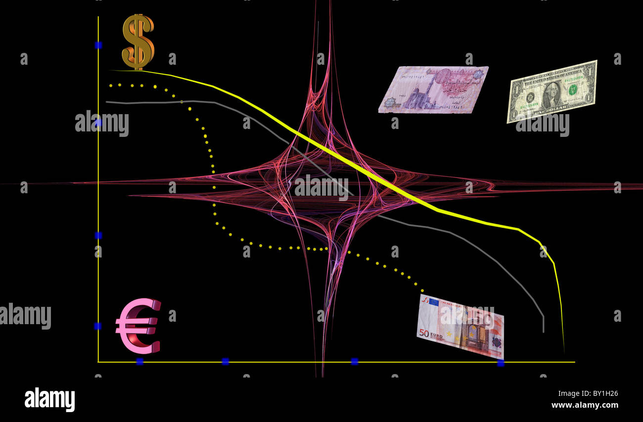 Le turbolenze finanziarie.immagine concettuale Foto Stock