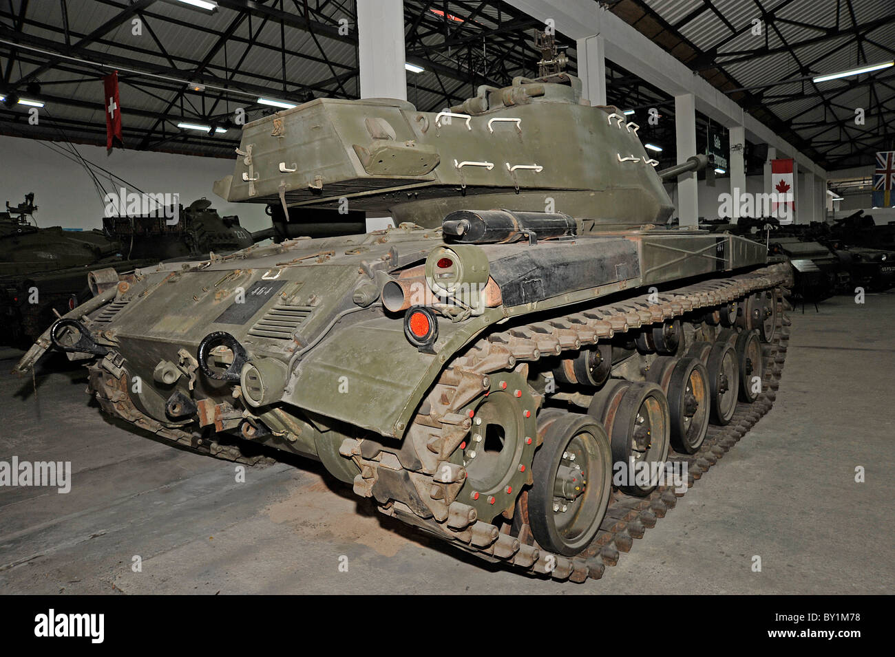 WW2 American serbatoio sul display a Saumur tank museum Francia Foto Stock