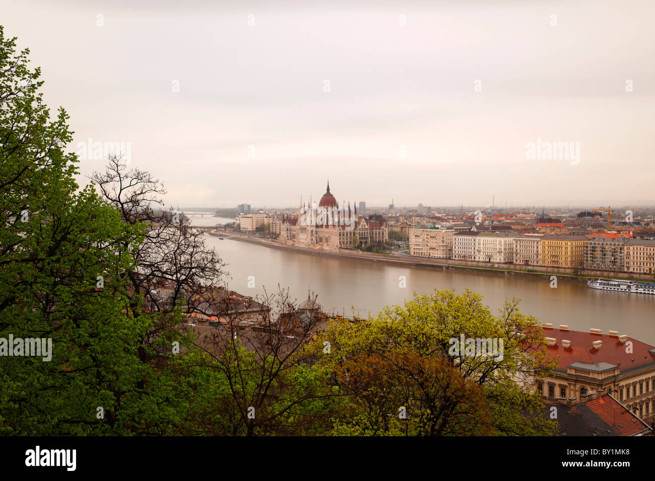 Budapest e il Parlamento Foto Stock