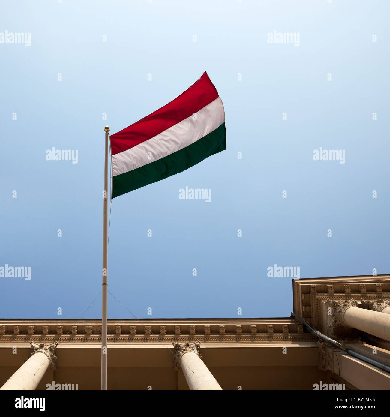 La bandiera nazionale di Ungheria Foto Stock