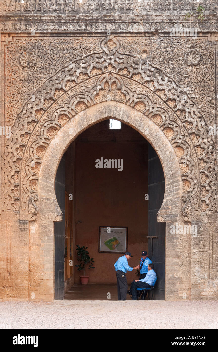 L'ingresso ad arco porta la Challah Casbah di Rabat, Marocco. Foto Stock