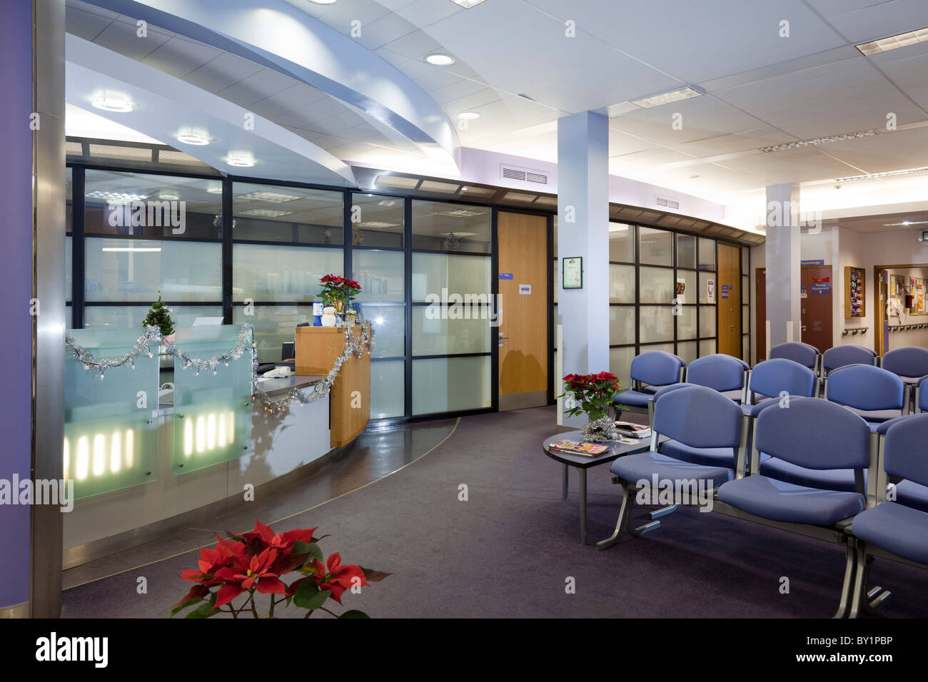 Royal Hospital di Bournemouth reception Sala di attesa Foto Stock