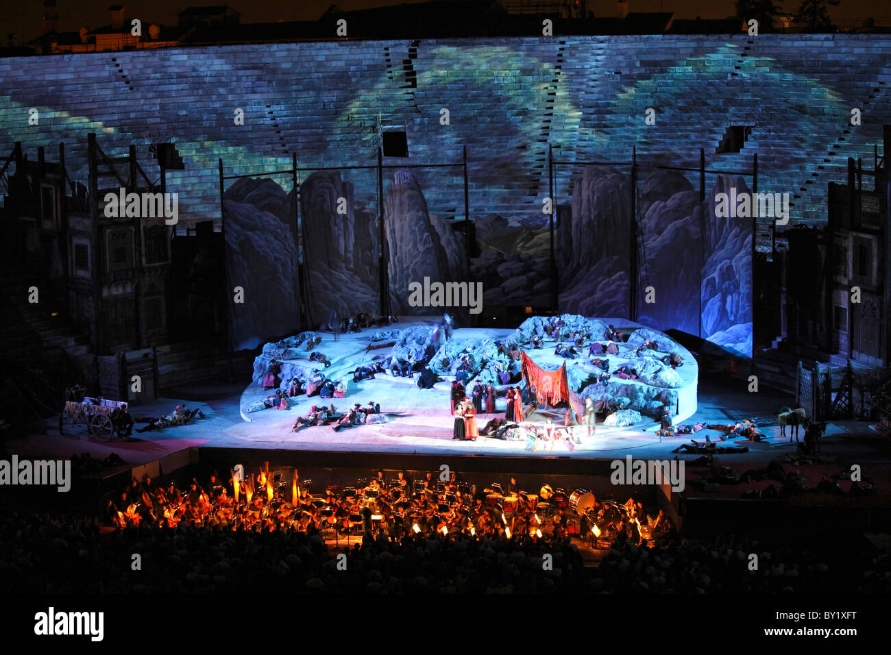 Carmen di Bizet, prestazioni all'Arena di Verona, Italia Foto Stock