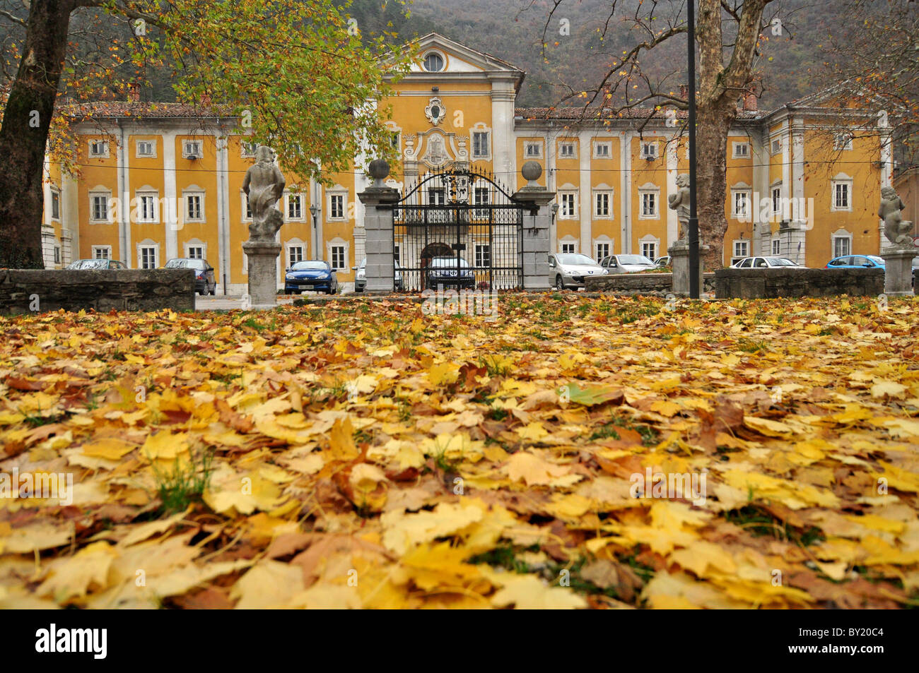 Città del Fiume Vipava dettagli Foto Stock