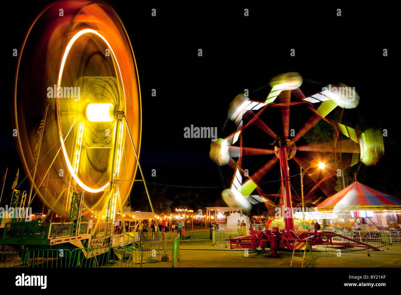 Corse di carnevale in un festival Foto Stock