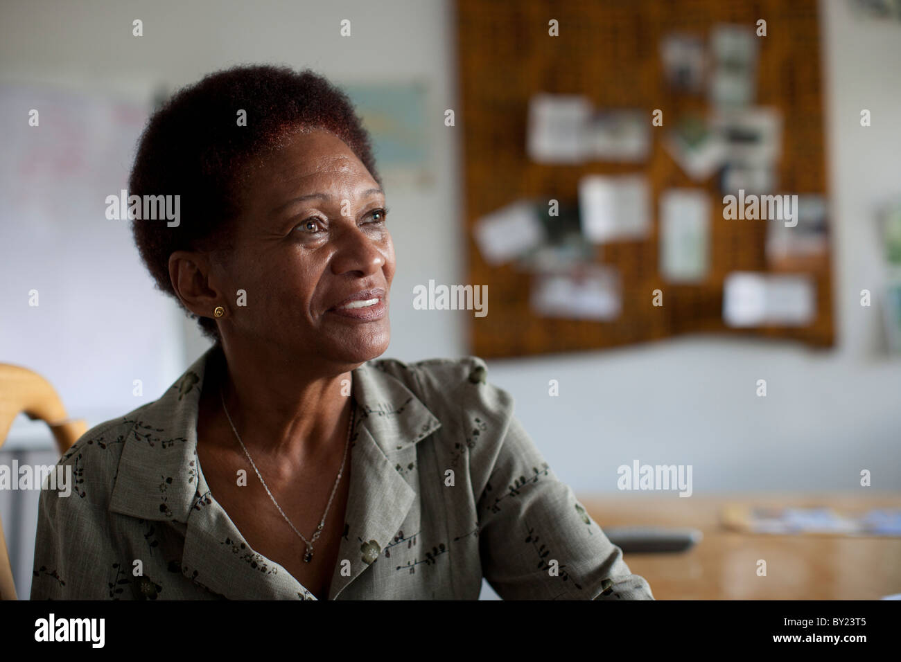 NAMPULA, Mozambico, Maggio 2010 : Loisa Hoffman, coordinatore del Forum di terra. Foto di Mike Goldwater Foto Stock