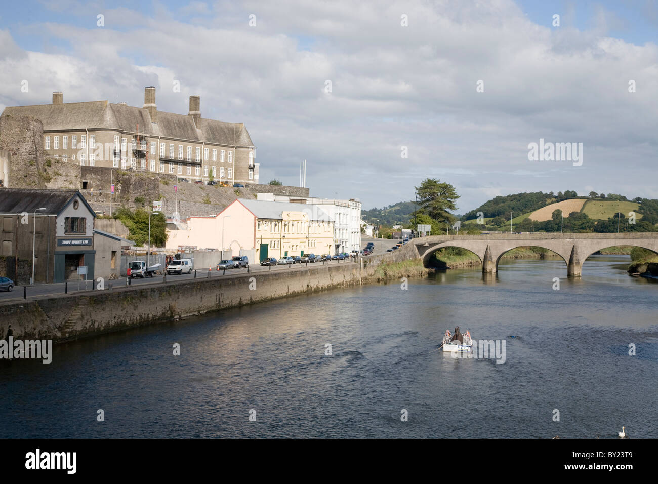 Carmarthen, West Wales. Foto Stock