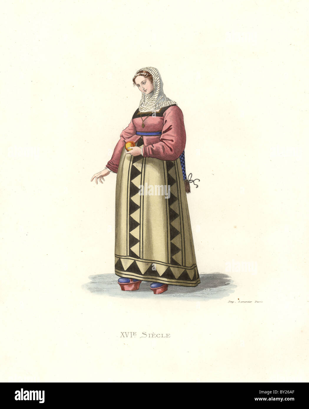 Donna di Burgos, Spagna, del XVI secolo. Foto Stock