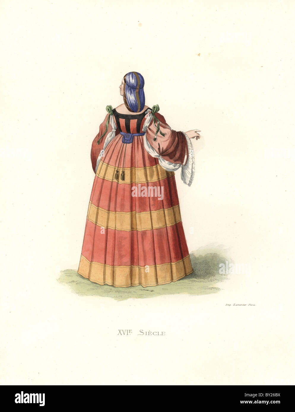 Donna di Milano, del XVI secolo. Foto Stock