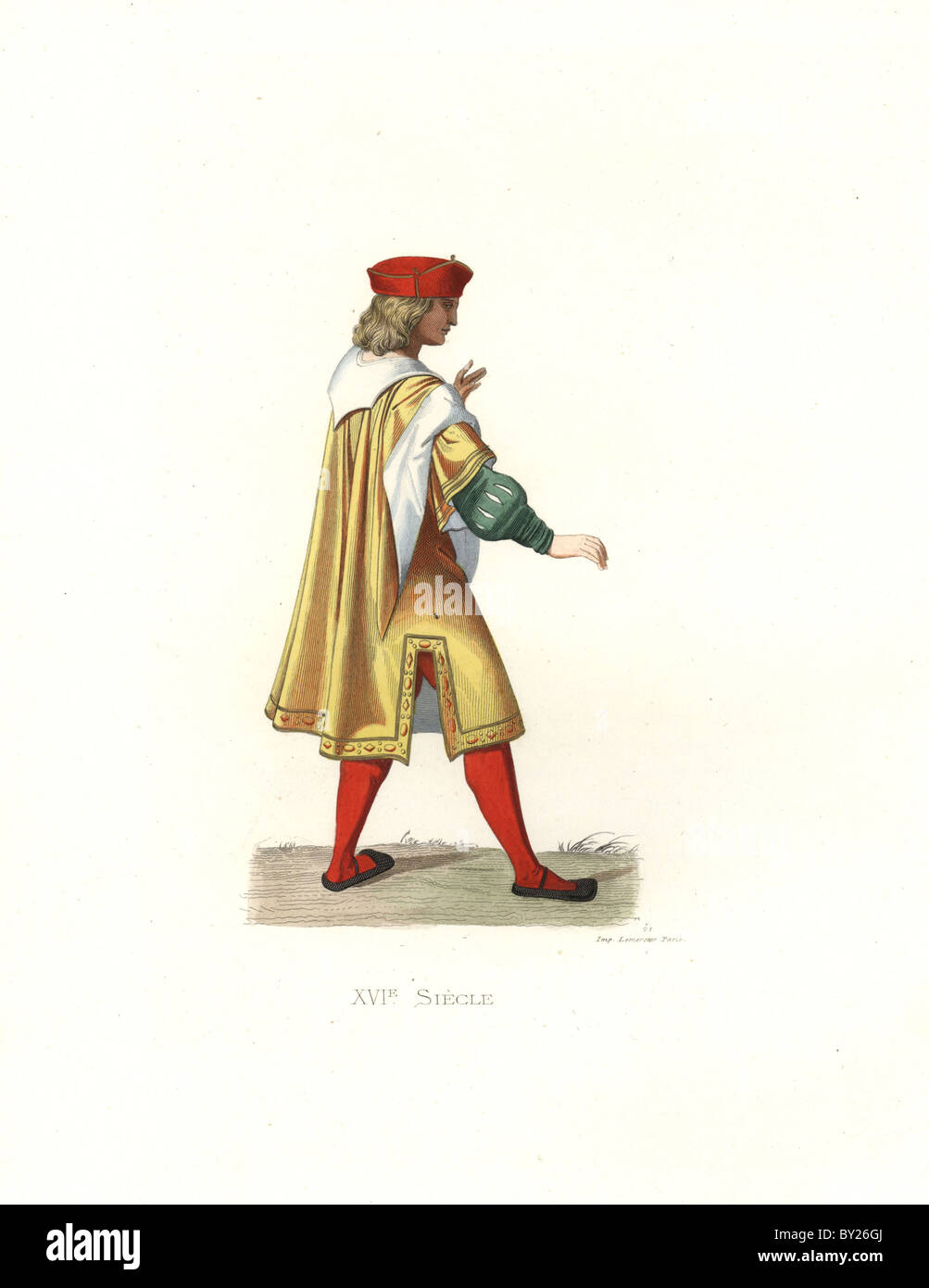 Commerciante francese, del XVI secolo. Foto Stock