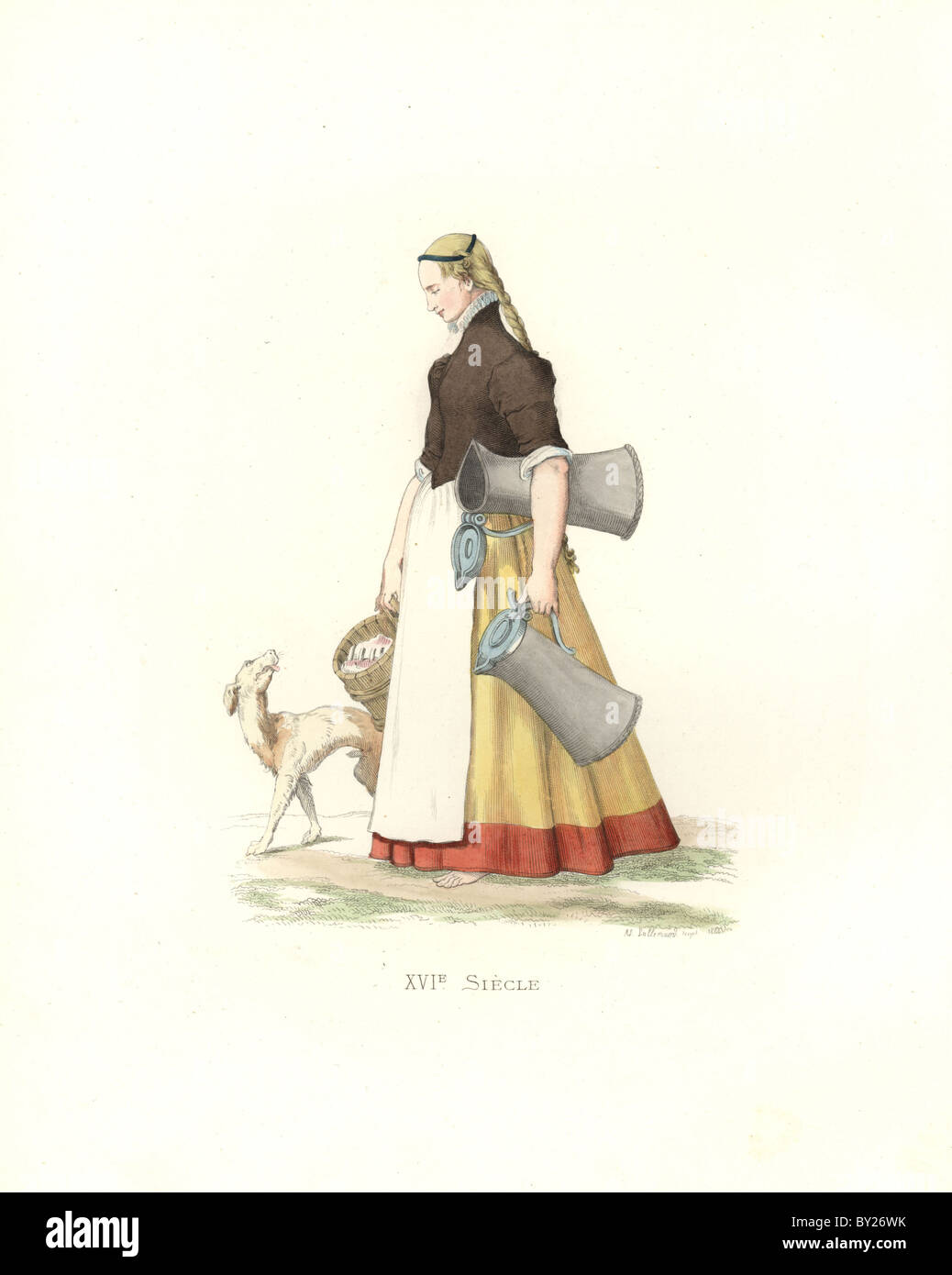 Servo tedesco ragazza, del XVI secolo. Foto Stock